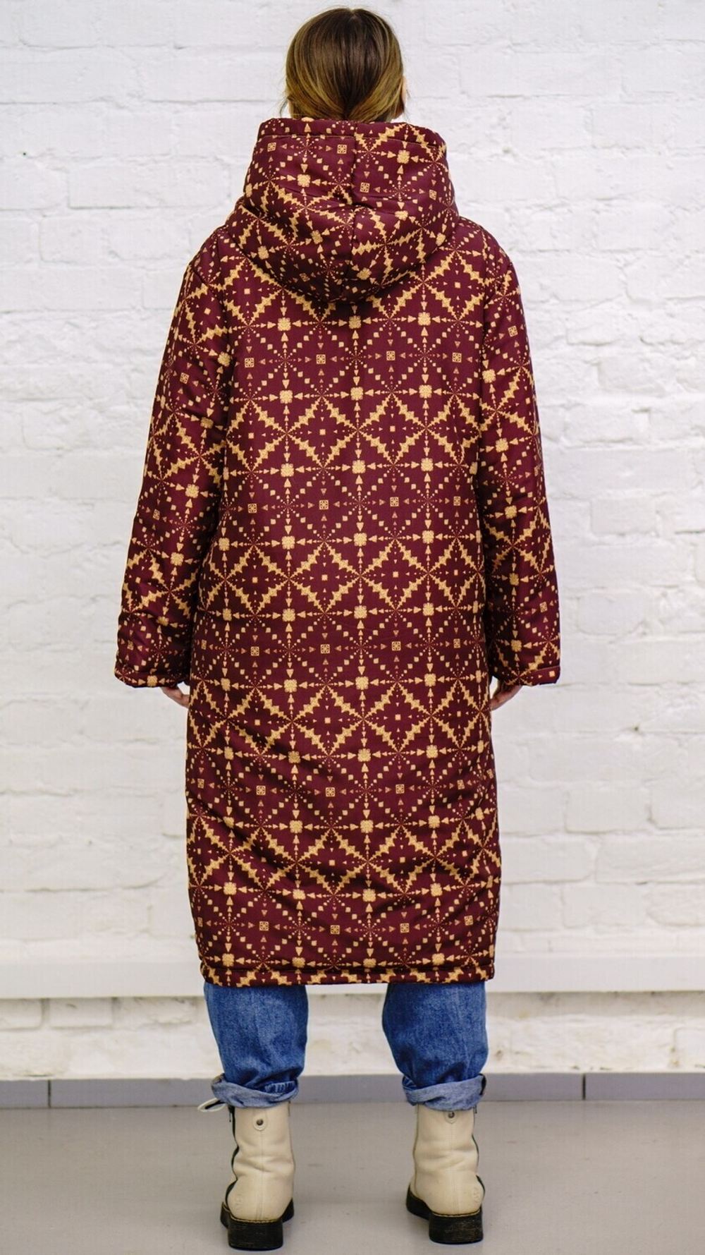 Двустороннее пальто-парка, по мотивам русского золотного шитья в церковных одеяниях