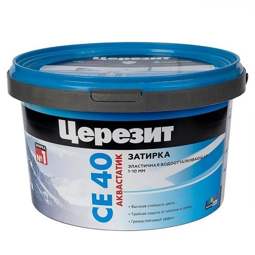 Затирка Церезит CE 40 aquastatic графит 2 кг