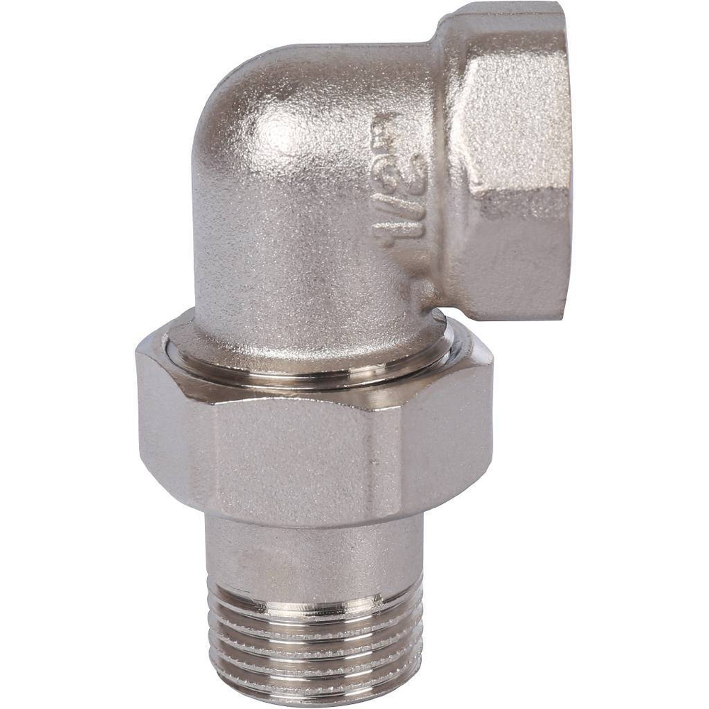 Американка STOUT никелированная угловая 1/2" ВР/НР O-Ring уплотнение