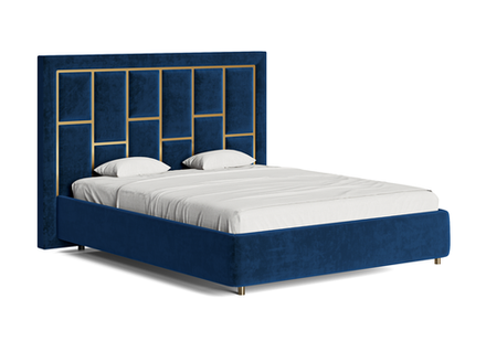 Мягкая двуспальная кровать ЛУИДЖИ с подъемным механизмом