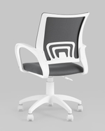 Кресло офисное Topchairs ST-BASIC-W серая ткань крестовина белый пластик