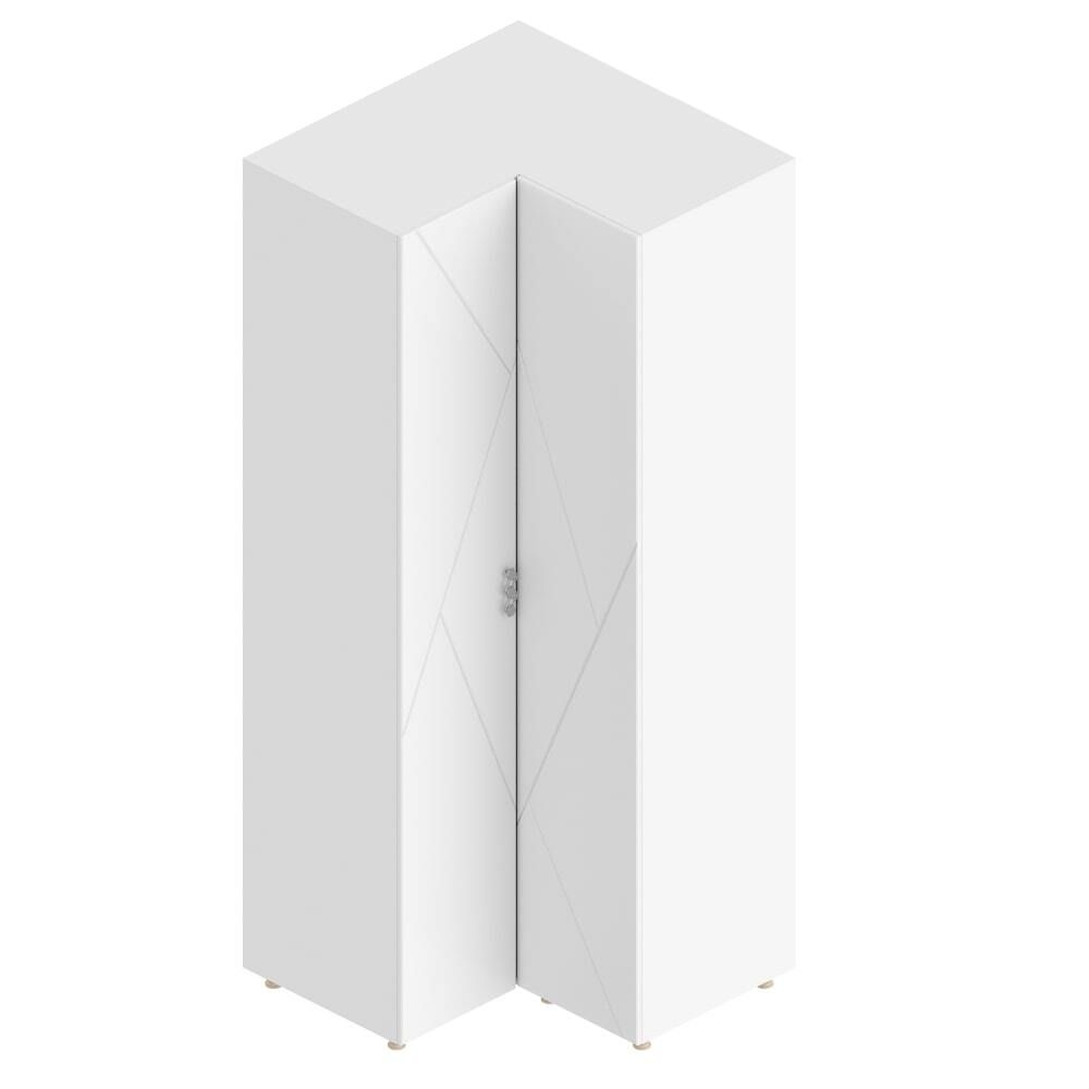 Шкаф 2-ств угловой МС "Сандра" (Белый лофт)