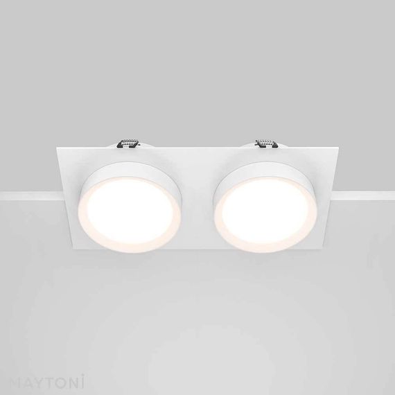 Встраиваемый светильник Maytoni Technical Hoop DL086-02-GX53-SQ-W