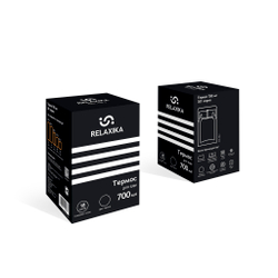 Термос для еды Relaxika 301 (0,7 литра), черный