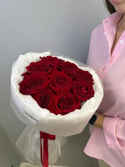 Букет из 9 красных роз❤️