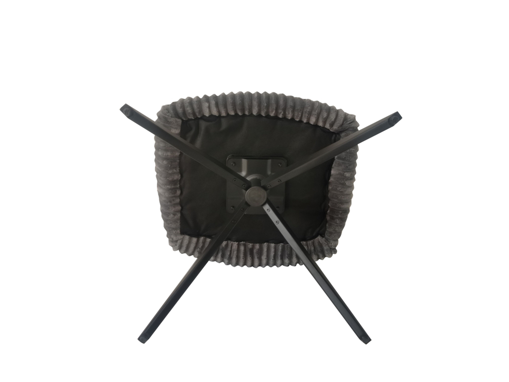 Стул мягкий поворотный 360 с подлокотниками LA ALTA AUGUST, серый