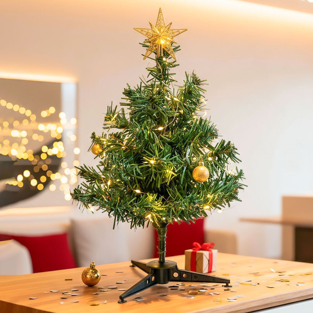 Елка 30см зеленая на пластиковой подставке, HJ