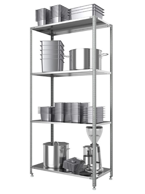 Стеллаж производственный Бизнес, 1100х500х1800 мм, нагрузка на полку 100 кг