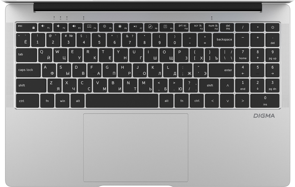 Ноутбук  Digma EVE P5851 15.6 ", Pentium, 8 Гб RAM, 256 Гб SSD, UHD Graphics 605, Серебристый