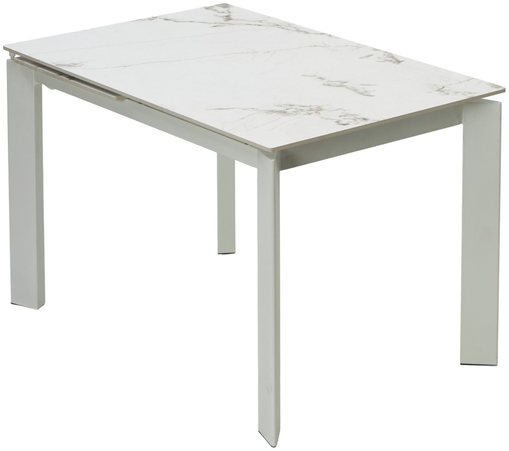 Стол М-City DISAUR Корнер (Corner) 120 Голден Жаде (Gloss Golden Jade Solid Ceramic), Белый