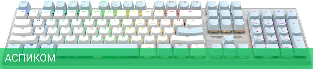Клавиатура A4Tech Fstyler Neon синий/белый (FS100)