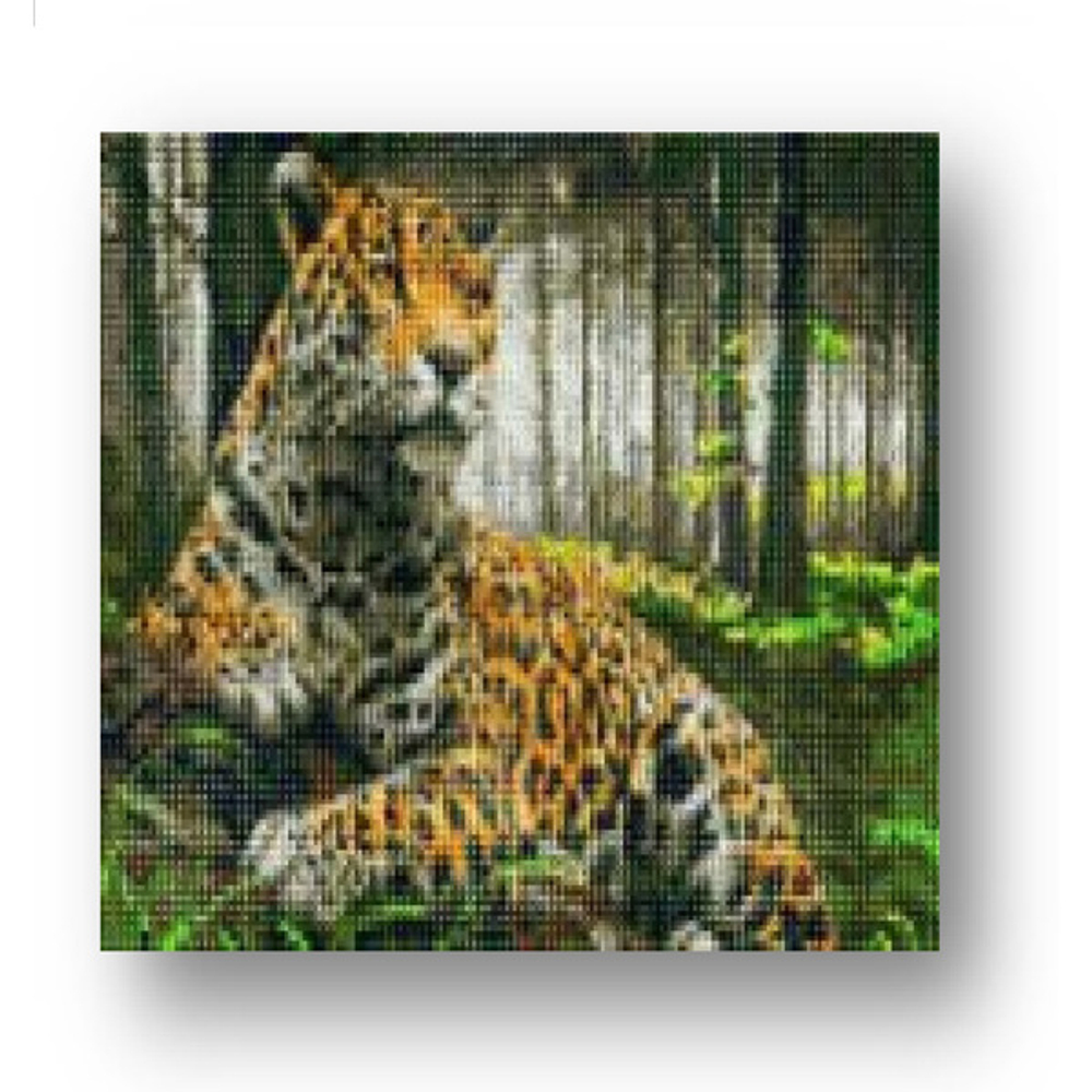 Алмазная мозаика 30*40см KiKi «Леопард в лесу» полная выкладка MOZ001