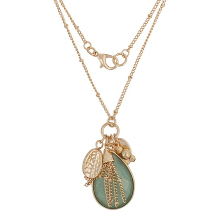 Колье Fiore Luna GREEN AVENTURINE LN5126 RG/RG