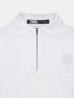 Поло муж. KARL LAGERFELD 745400 белый мульти лого