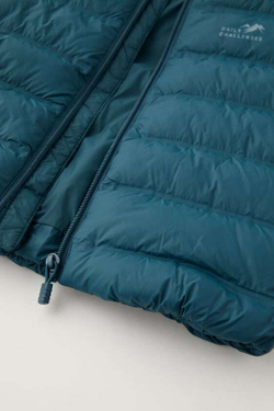 ZARA ЛЕГКИЙ СТЕГАНЫЙ ПУХОВИК, СИНИЙ