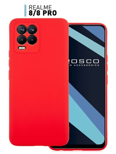 Чехол ROSCO для realme 8;realme 8 Pro оптом (арт. RM-8-COLOURFUL-RED)