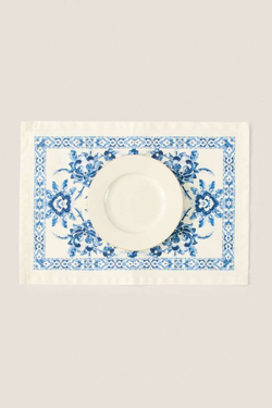 ZARA HOME САЛФЕТКА С МОЗАИЧНЫМ ПОКРЫТИЕМ ИЗ СМОЛЫ, СИНИЙ