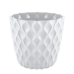 Горшок для цветов InGreen Wave с дренажной сеткой и поддоном 1,4л D145мм, белоснежный жасмин