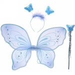 Карнавальный набор (крылья, ободок, палочка) «Фея Лагуна» (крылья 48*45 см), Голубой