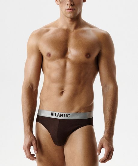 Мужские трусы (1шт) спорт Atlantic MP-1589, пима хлопок, коричневый