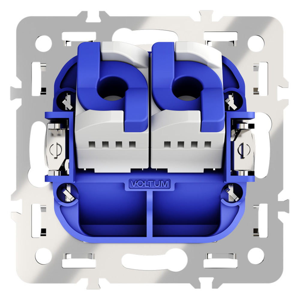 Механизм розетки компьютерной двойной RJ45+RJ45 кат.6, S70