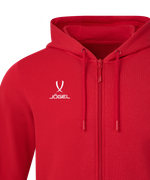 Флисовое худи на молнии ESSENTIAL Cotton Fleece FZ Hoodie, красный