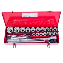 KING TONY (6023MR) Набор торцевых головок с принадлежностями 3/4", 12-гранные, 21-50 мм, 23 предмета