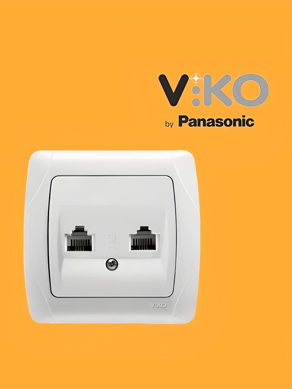 Розетка телефонная 2-я RJ11 белая VIKO Carmen 90561033