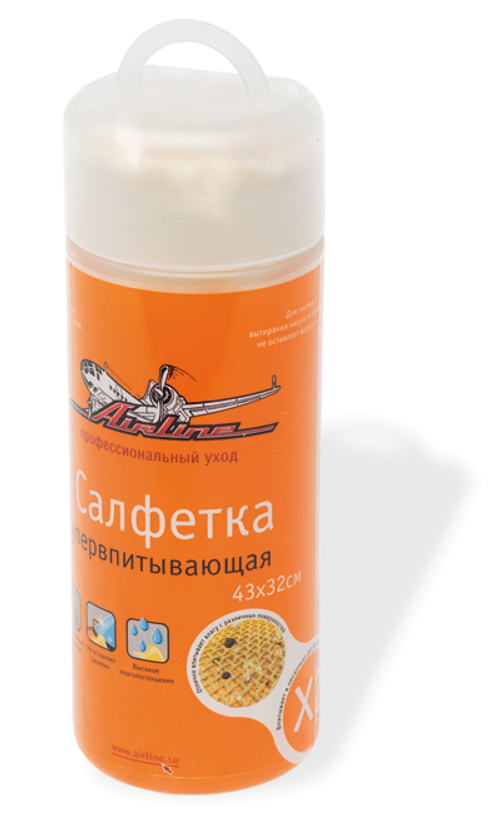 Салфетка Airline микрофибра супервпитывающая в тубе 43 х 32 см