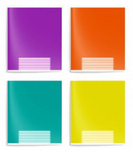 Тетрадь А5 96л. клетка "Яркий однотон" скреп. офс. мел. карт., ВД-лак (Schoolformat)