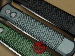 Нож Pro-Tech Godfather Green (кастом) - зеленая рукоять, клинок стоунвош