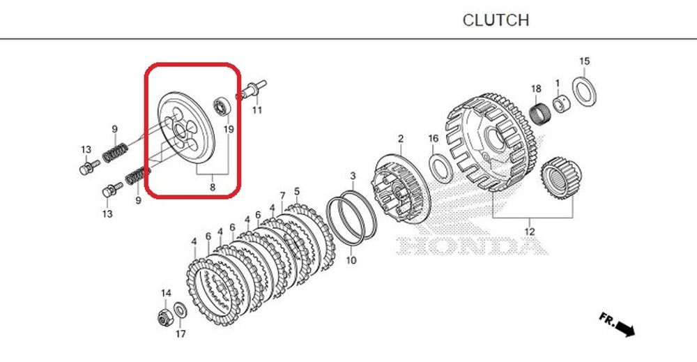 22350-KYJ-902. PLATE COMP., CLUTCH PRESSURE