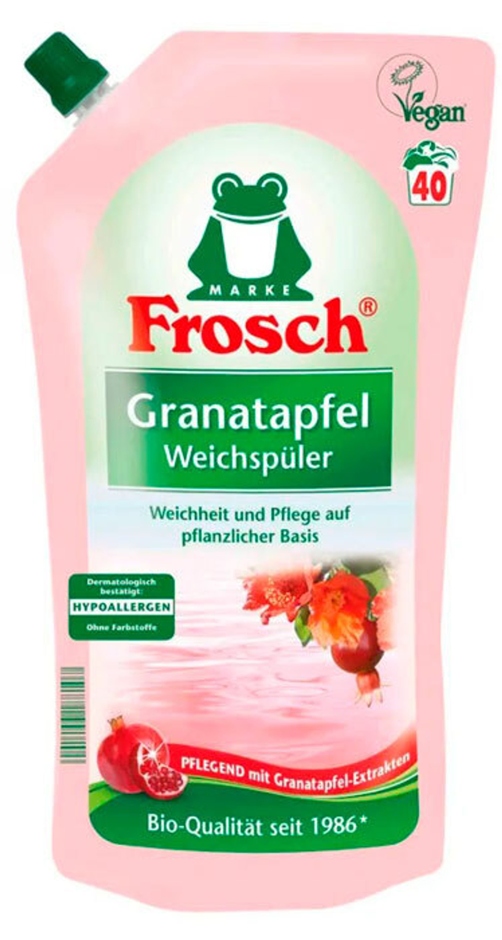 Ополаскиватель для белья концентрированный Frosch Гранат (дой-пак) 1,0 л