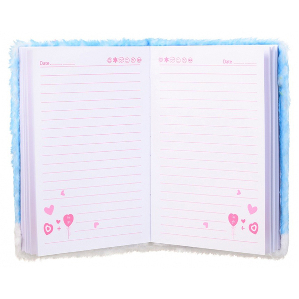 Блокнот детский Basir, формат А5, серия "Десерт", переплет с мехом, 21.5*15.5 см, 80 листов, 4 цвета ассорти