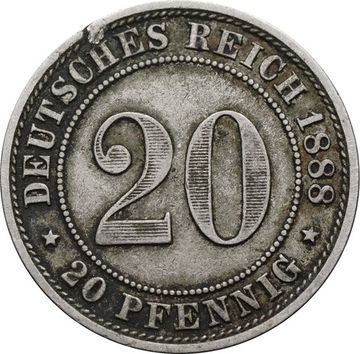 20 пфеннигов 1888 Германская империя "A"