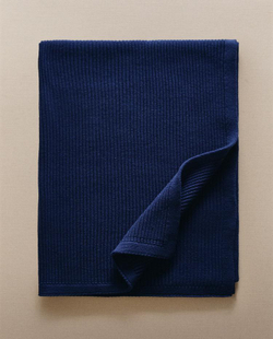 ZARA HOME ДЕТСКИЙ ОДНОТОННЫЙ ПЛЕД, СИНИЙ