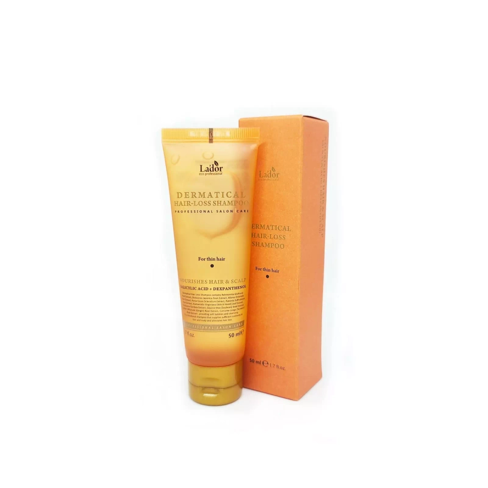Шампунь для тонких волос укрепляющий La'dor Dermatical hair-loss shampoo for thin hair, 50 мл
