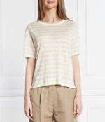 Льняная футболка FALLA Weekend MaxMara - бежевый(159411026)