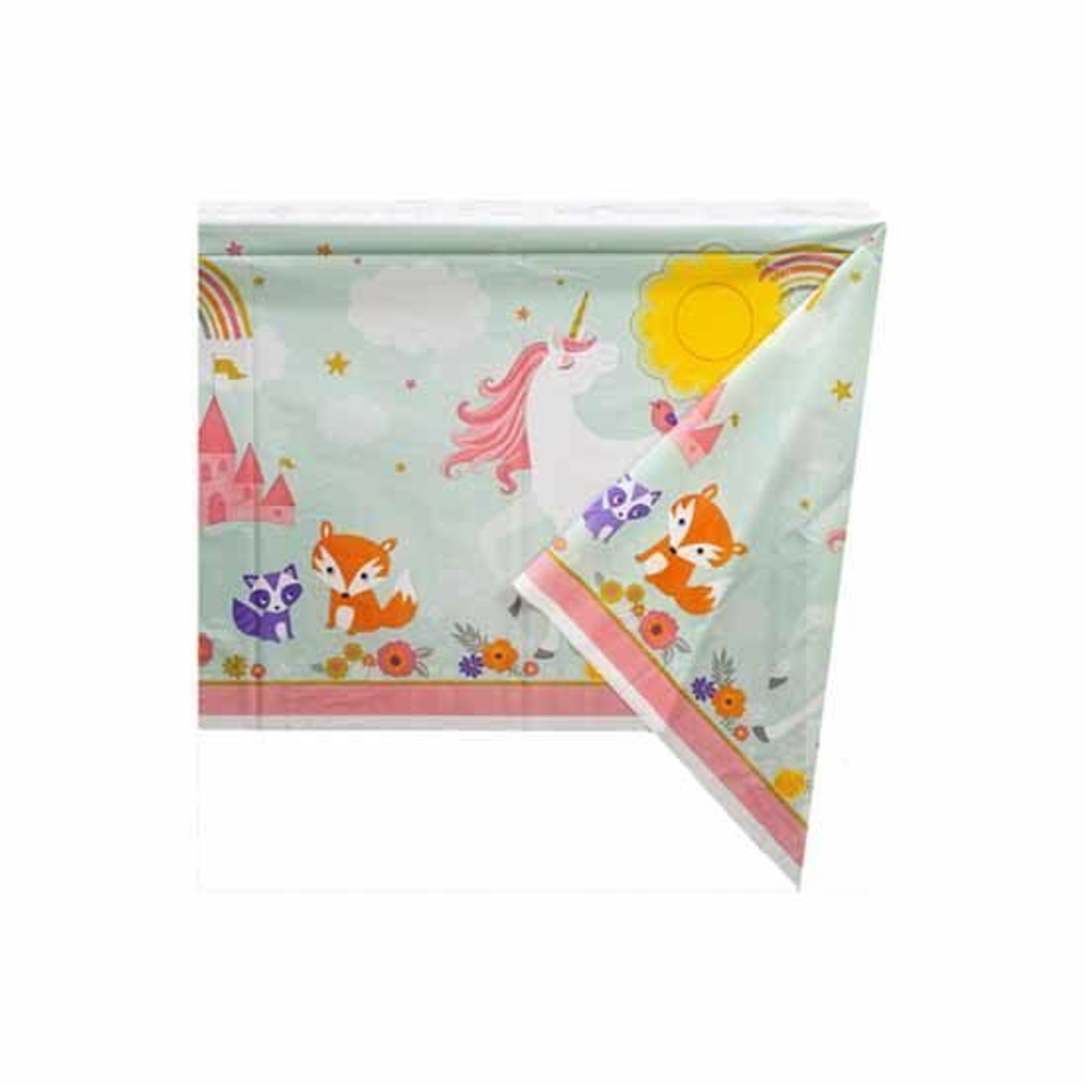 Скатерть п/э Единорог Нежный 1,4х2,4м/A