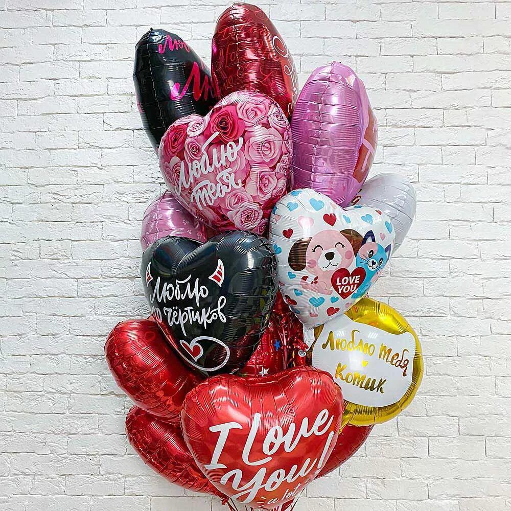 Большая связка сердец для любимых