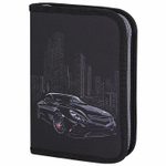 Пенал BRAUBERG 1 отделение 1 откидная планка полиэстер 21х14 см "Night Car" (2 штуки в упаковке)