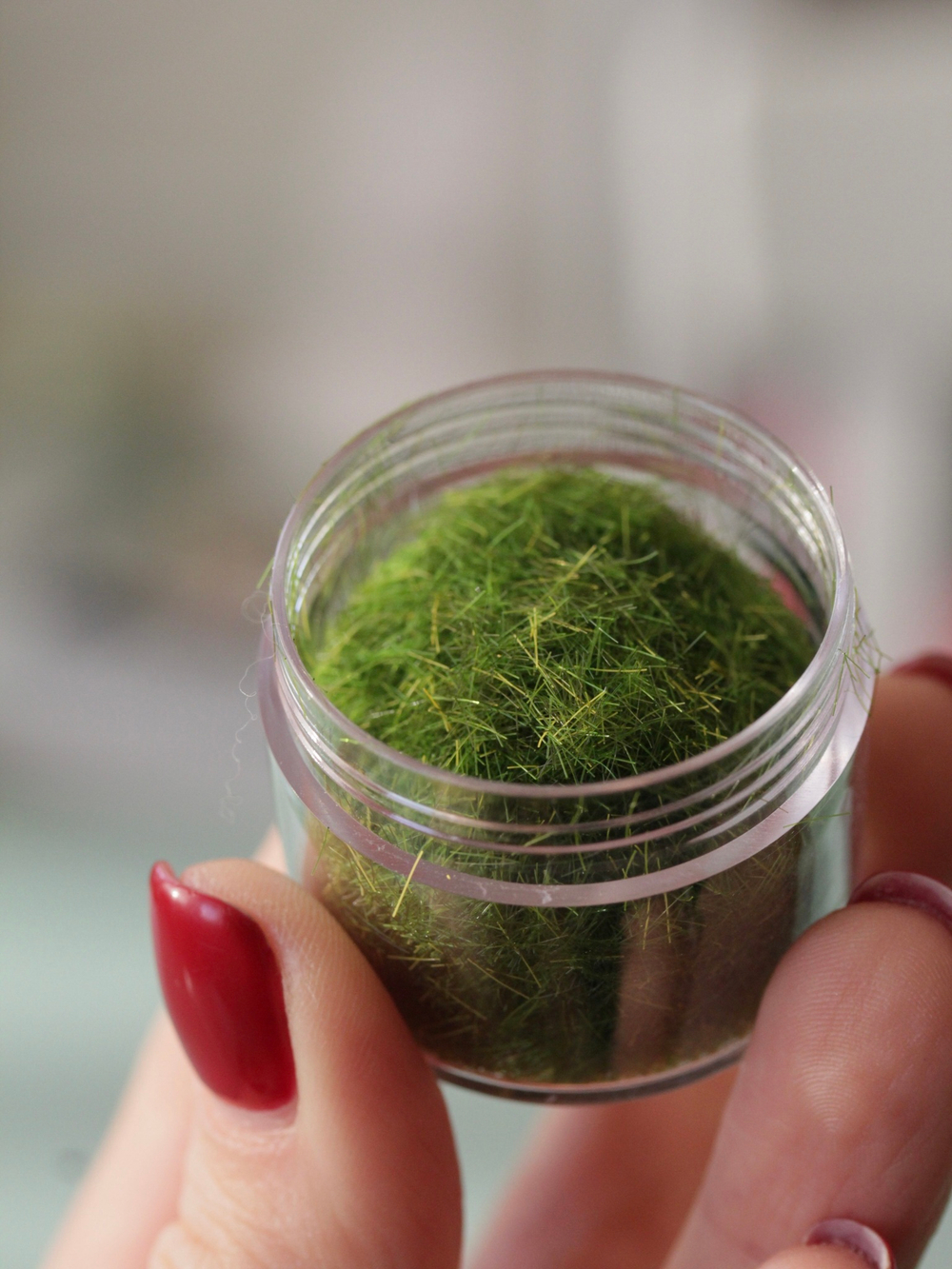 Флок зеленый ворсистый для имитации травы