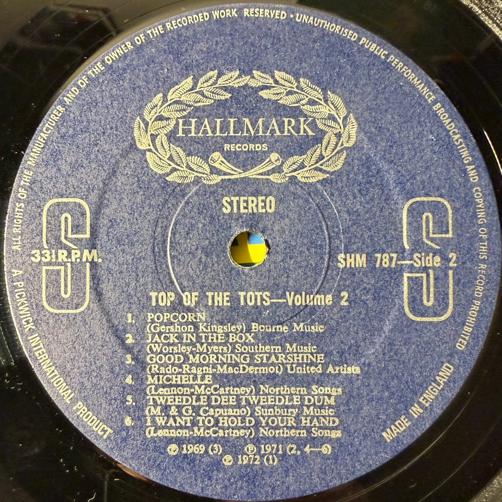 Top Of The Tots Pop Party Vol.2 (Англия 1972г.)