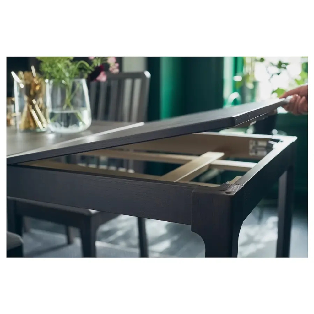 Раздвижной обеденный стол - IKEA EKEDALEN, 120/180х80 см, темно-коричневый, ЭКЕДАЛЕН ИКЕА