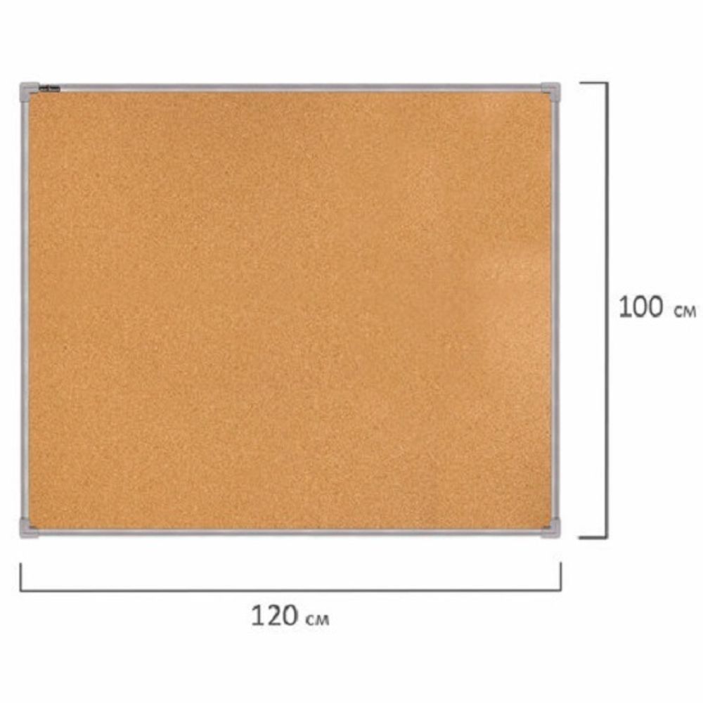 Доска пробковая 100*120, Boardsys, алюминиевая рамка