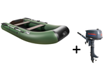 Поход-280T зеленый + KAMISU T 5 BMS (комплект лодка + мотор)