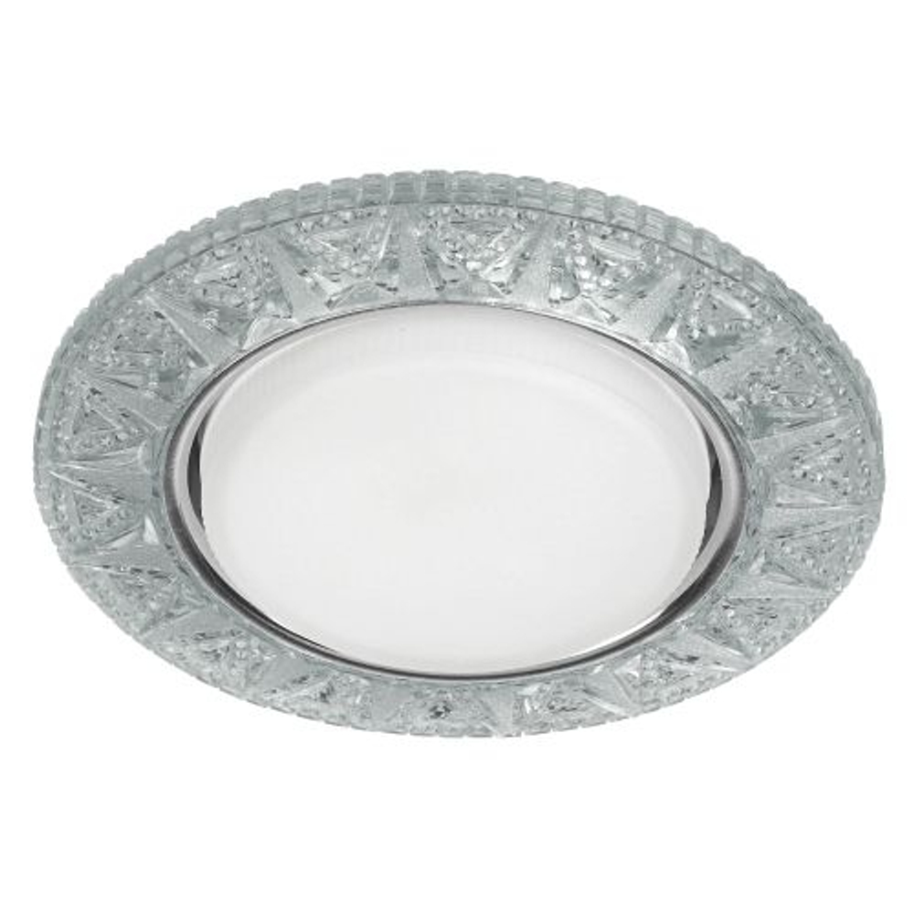 Светильник точечный DK LD22 SL/WH GX53 декор со светодиод. подсветкой прозр. ЭРА Б0029625