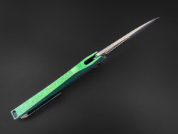 Складной нож Magpie M390 CrystalTi green