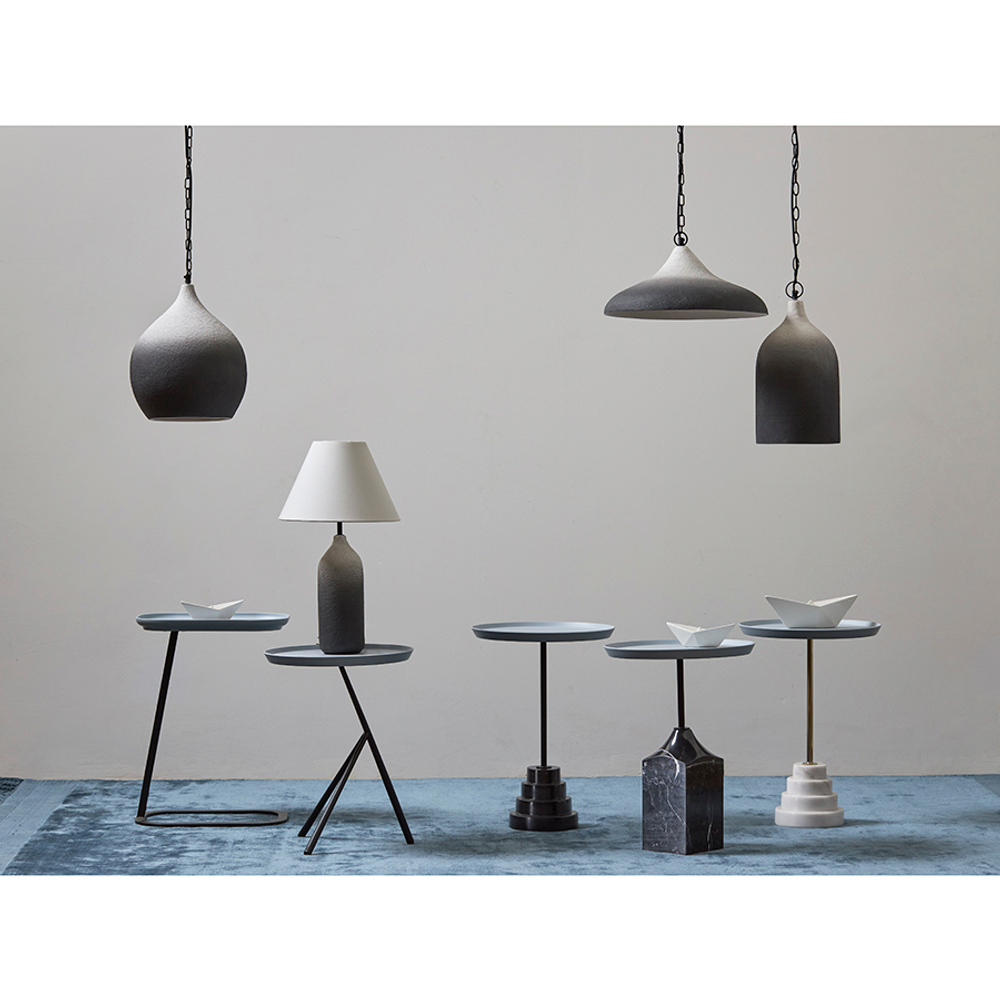 Светильник подвесной sustainable collection, D22х39 см, черный/белый