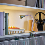 Настольный светильник с зажимом IKEA NAVLINGE (НЭВЛИНГЕ), Сиреневый / Зеленый, 34 см